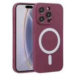 For iPhone 16 Pro Liquid Silicone Magsafe Phone Case(Wine Red)