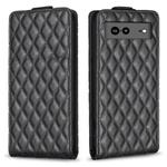 For Google Pixel 7a Diamond Lattice Vertical Flip Leather Phone Case(Black)