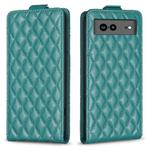 For Google Pixel 7a Diamond Lattice Vertical Flip Leather Phone Case(Green)