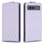 For Google Pixel 7a Diamond Lattice Vertical Flip Leather Phone Case(Purple)