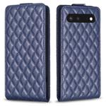 For Google Pixel 7 Diamond Lattice Vertical Flip Leather Phone Case(Blue)