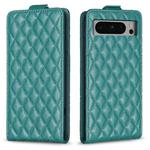 For Google Pixel 8 Pro Diamond Lattice Vertical Flip Leather Phone Case(Green)