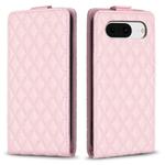 For Google Pixel 8 Diamond Lattice Vertical Flip Leather Phone Case(Pink)