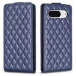 For Google Pixel 8 Diamond Lattice Vertical Flip Leather Phone Case(Blue)