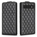 For Google Pixel 7 Pro Diamond Lattice Vertical Flip Leather Phone Case(Black)