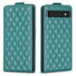 For Google Pixel 7 Pro Diamond Lattice Vertical Flip Leather Phone Case(Green)