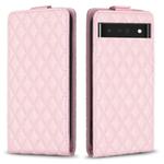 For Google Pixel 7 Pro Diamond Lattice Vertical Flip Leather Phone Case(Pink)