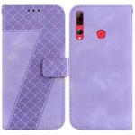 For Huawei P Smart Z/Y9 Prime 2019 7-shaped Embossed Leather Phone Case(Purple)