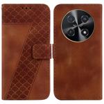 For Huawei nova 12i 4G Global Seven-shaped Embossed Leather Phone Case(Brown)