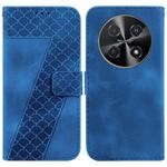 For Huawei nova 12i 4G Global Seven-shaped Embossed Leather Phone Case(Blue)