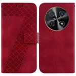 For Huawei nova 12i 4G Global Seven-shaped Embossed Leather Phone Case(Red)
