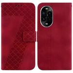 For Huawei nova 13 Pro Seven-shaped Embossed Leather Phone Case(Red)