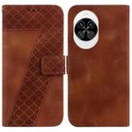 For Huawei nova 14 Seven-shaped Embossed Leather Phone Case(Brown)