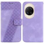 For Huawei nova 14 Ultra Seven-shaped Embossed Leather Phone Case(Purple)