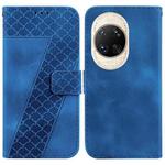 For Huawei nova 14 Ultra Seven-shaped Embossed Leather Phone Case(Blue)