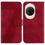For Huawei nova 14 Ultra Seven-shaped Embossed Leather Phone Case(Red)