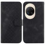 For Huawei nova 14 Ultra Seven-shaped Embossed Leather Phone Case(Black)