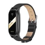 For Xiaomi Mi Band 8 Mijobs Plus Case Microfiber PU Leather Watch Band(Black)