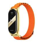 For Xiaomi Mi Band 8 Mijobs Plus Case Nylon Breathable Watch Band(Orange Gold)