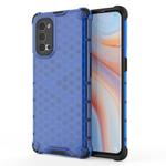 For OPPO Reno4 Pro 5G Shockproof Honeycomb PC + TPU Protective Case(Blue)