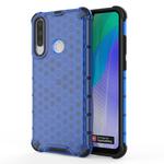 For Huawei Y6p Shockproof Honeycomb PC + TPU Protective Case(Blue)