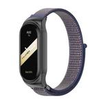 For Xiaomi Mi Band 8 Mijobs CS Case Breathable Nylon Loop Watch Band(Midnight Blue Black)