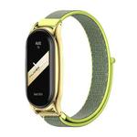 For Xiaomi Mi Band 8 Mijobs Plus Case Breathable Nylon Loop Watch Band(Bright Yellow)