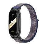 For Xiaomi Mi Band 8 Mijobs Plus Case Breathable Nylon Loop Watch Band(Midnight Blue Black)