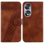 For Honor 70 7-shaped Embossed Leather Phone Case(Brown)