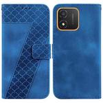 For Honor X5 Seven-shaped Embossed Leather Phone Case(Blue)