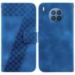 For Honor 50 Lite Global 7-shaped Embossed Leather Phone Case(Blue)