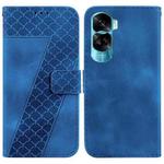 For Honor 90 Lite 7-shaped Embossed Leather Phone Case(Blue)