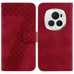 For Honor Magic6 Pro Seven-shaped Embossed Leather Phone Case(Red)