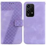 For Honor 200 Lite Global Seven-shaped Embossed Leather Phone Case(Purple)