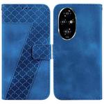 For Honor 200 Pro 5G Seven-shaped Embossed Leather Phone Case(Blue)