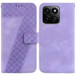 For Honor Play 60 Plus Seven-shaped Embossed Leather Phone Case(Purple)