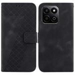 For Honor Play 60 Plus Seven-shaped Embossed Leather Phone Case(Black)