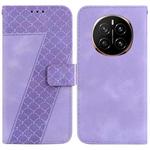 For Honor Magic7 Seven-shaped Embossed Leather Phone Case(Purple)