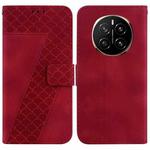 For Honor Magic7 Seven-shaped Embossed Leather Phone Case(Red)