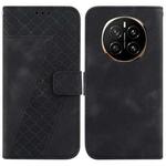 For Honor Magic7 Seven-shaped Embossed Leather Phone Case(Black)