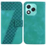 For Honor 400 Lite Seven-shaped Embossed Leather Phone Case(Green)