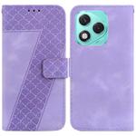 For Honor 400 Lite Seven-shaped Embossed Leather Phone Case(Purple)