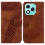 For Honor 400 Lite Seven-shaped Embossed Leather Phone Case(Brown)
