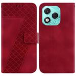 For Honor 400 Lite Seven-shaped Embossed Leather Phone Case(Red)