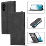 For Samsung Galaxy S23 FE 5G LC.IMEEKE Strong Magnetism Microfiber Leather Phone Case(Black)