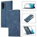 For Samsung Galaxy S23 FE 5G LC.IMEEKE Strong Magnetism Microfiber Leather Phone Case(Blue)