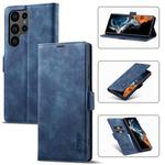 For Samsung Galaxy S24 Ultra 5G LC.IMEEKE Strong Magnetism Microfiber Leather Phone Case(Blue)