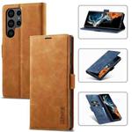 For Samsung Galaxy S24 Ultra 5G LC.IMEEKE Strong Magnetism Microfiber Leather Phone Case(Brown)