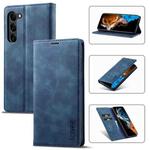 For Samsung Galaxy S24+ 5G LC.IMEEKE Strong Magnetism Microfiber Leather Phone Case(Blue)