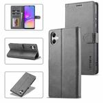 For Samsung Galaxy A05 LC.IMEEKE Calf Texture Leather Phone Case(Grey)